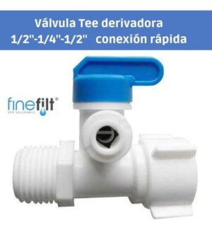 Finefilt - Válvula Desvío Agua Filtro Osmosis Inversa Tee Derivadora