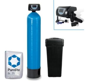 Finefilt - Suavizador Agua Ablandador Elimina Dureza  Sarro Automático (PAQUETE  TANQUE SALERO, VÁLVULA AUTOMÁTICA Y ACCESORIOS)