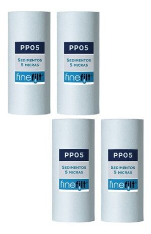 Finefilt - 4 Cartuchos Repuesto Para Filtros De Agua  4.5x10 Sedimento