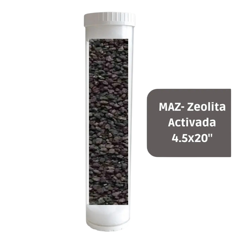 Finefilt - Cartucho Filtro Agua Metales Pesados Zeolita Activa 4.5x20