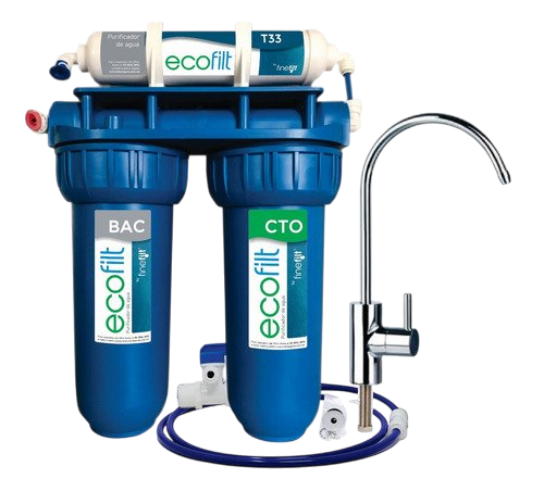 Finefilt - Filtro De Agua Purificador De Agua Doméstico Ecofilt Casa Color Azul