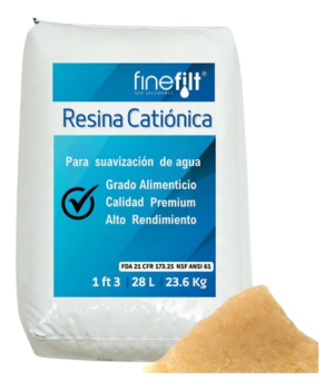Finefilt - Resina Catiónica Para Suavizador Premium 1 Bulto 1 Ft3