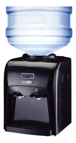 Welltek - Dispensador Agua Fría Caliente Enfriador Mesa Termomagnético Color Negro