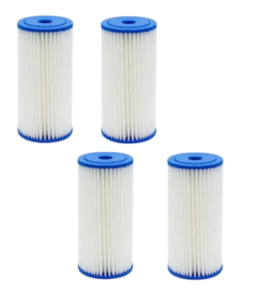 Finefilt - 4 Cartuchos Filtros De Agua 4.5x10 Plisado Lavable