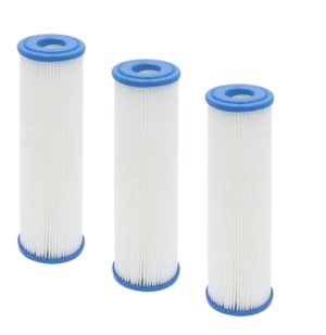 Finefilt - Cartucho Filtro Agua Plisado Lavable 2.5x10  Paquete 3 Pzas