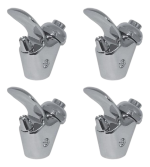 Welltek - Paq 4 Grifos Llaves Bebedero Cierre Automático Push 1/4