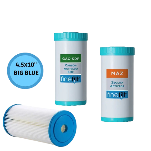 Finefilt - 3 Cartuchos De Repuesto Para Filtro-agua De Pozo 4.5x20
