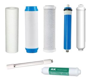 Finefilt - Kit Repuestos Osmosis Inversa 7 Pasos Con Uv Y Alcalino