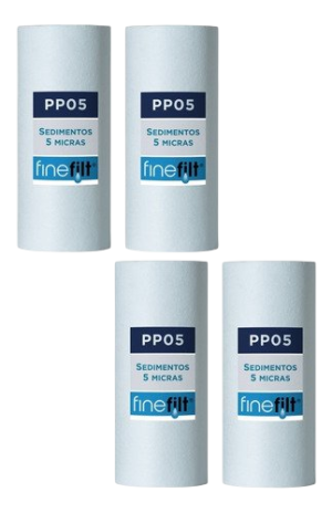 Finefilt - 4 Cartuchos Repuesto Para Filtros De Agua  4.5x10 Sedimento