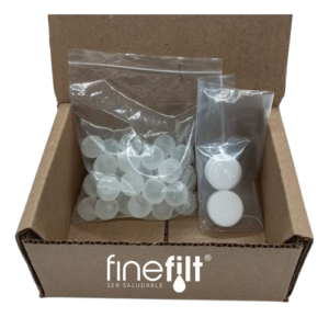 Finefilt - Perlas Polifosfatos Y Desinfectante Repuesto Dispensador