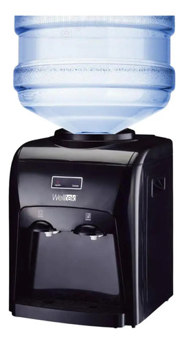 Welltek - Dispensador Agua Fría Caliente Enfriador Mesa Termomagnético Color Negro