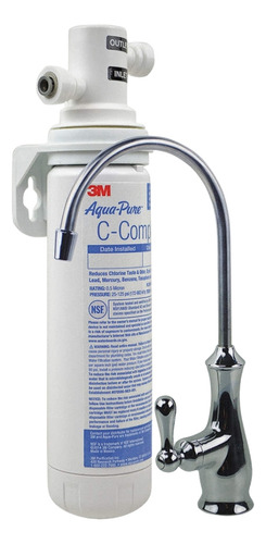 Purificador De Agua Bajo Tarja 3m Aqua-pure C Complete Blanco