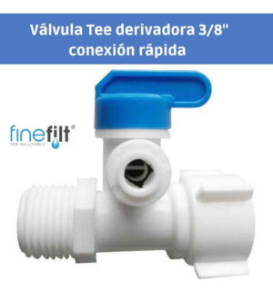 Finefilt - Válvula Desvío Agua Purificador Tee Derivadora 1/2-3/8-1/2