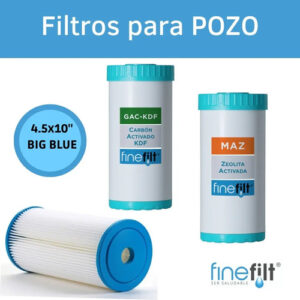 Finefilt - 3 Cartuchos De Repuesto Para Filtro-agua De Pozo  4.5x20