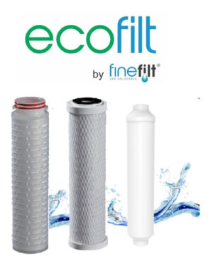 3 Cartuchos Repuesto Reemplazo Purificador Ecofilt + Llave Blanco