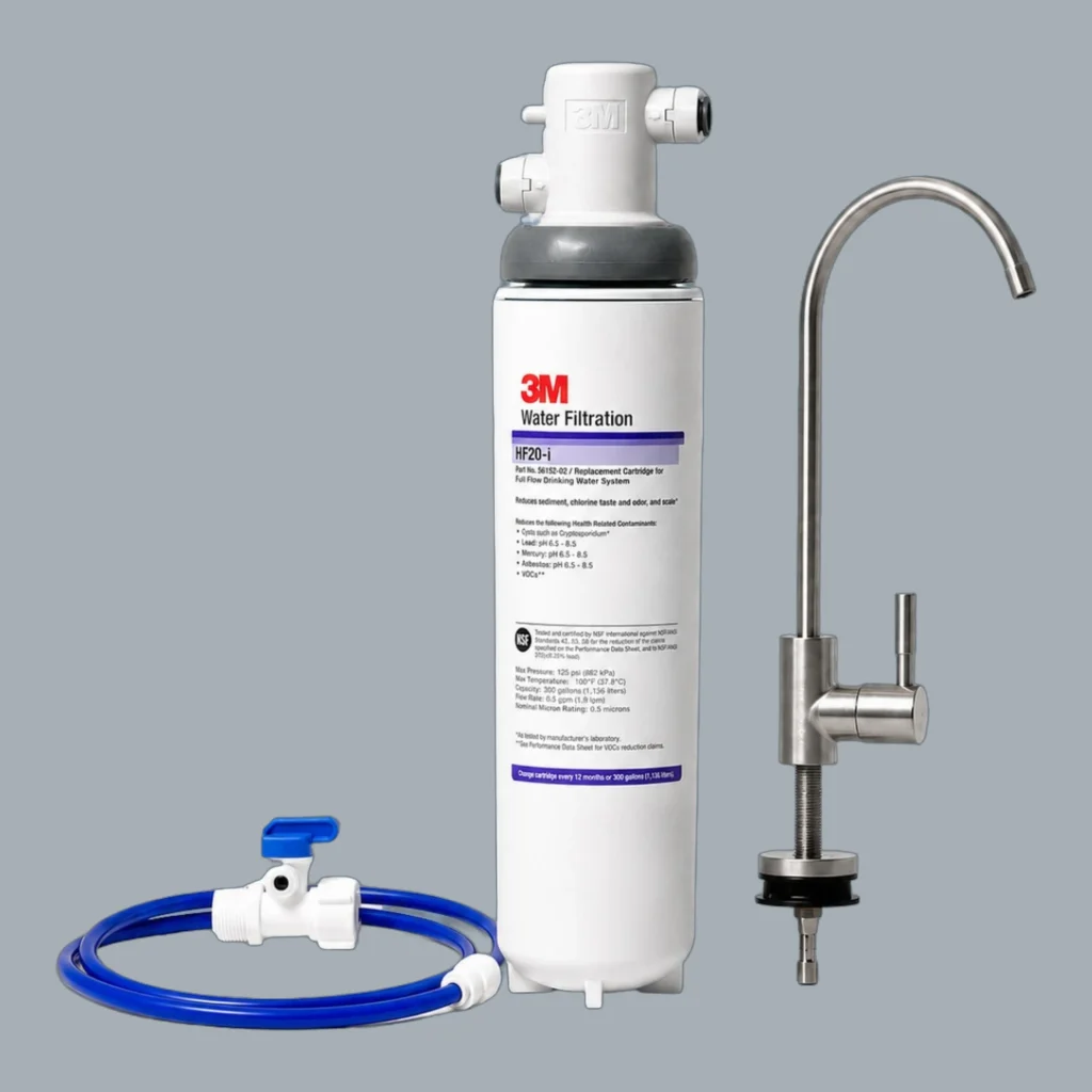 3m | Filtro Purificador De Agua Family Hf20-i Completo Grifo Plata