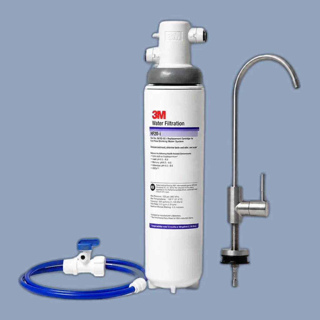 3m | Filtro Purificador De Agua Family Hf20-i Completo Grifo Plata