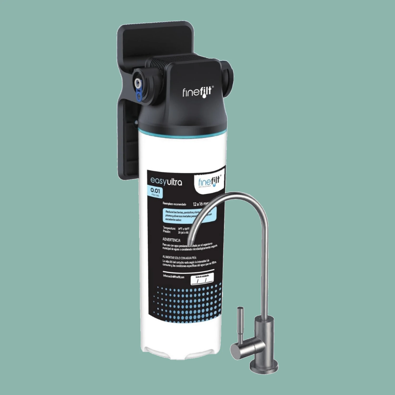 Finefilt - Easy Ultra | Purificador Agua Ultrafiltración 0.01 Micras 4 Etapas Cambio Rápido
