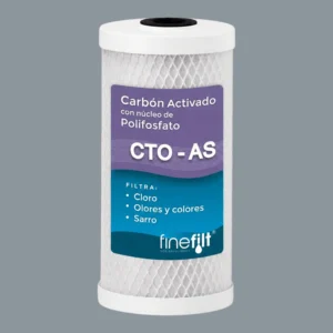Finefilt - Cartucho Filtro Agua Carbón Activado Y Polifosfatos 4.5x10