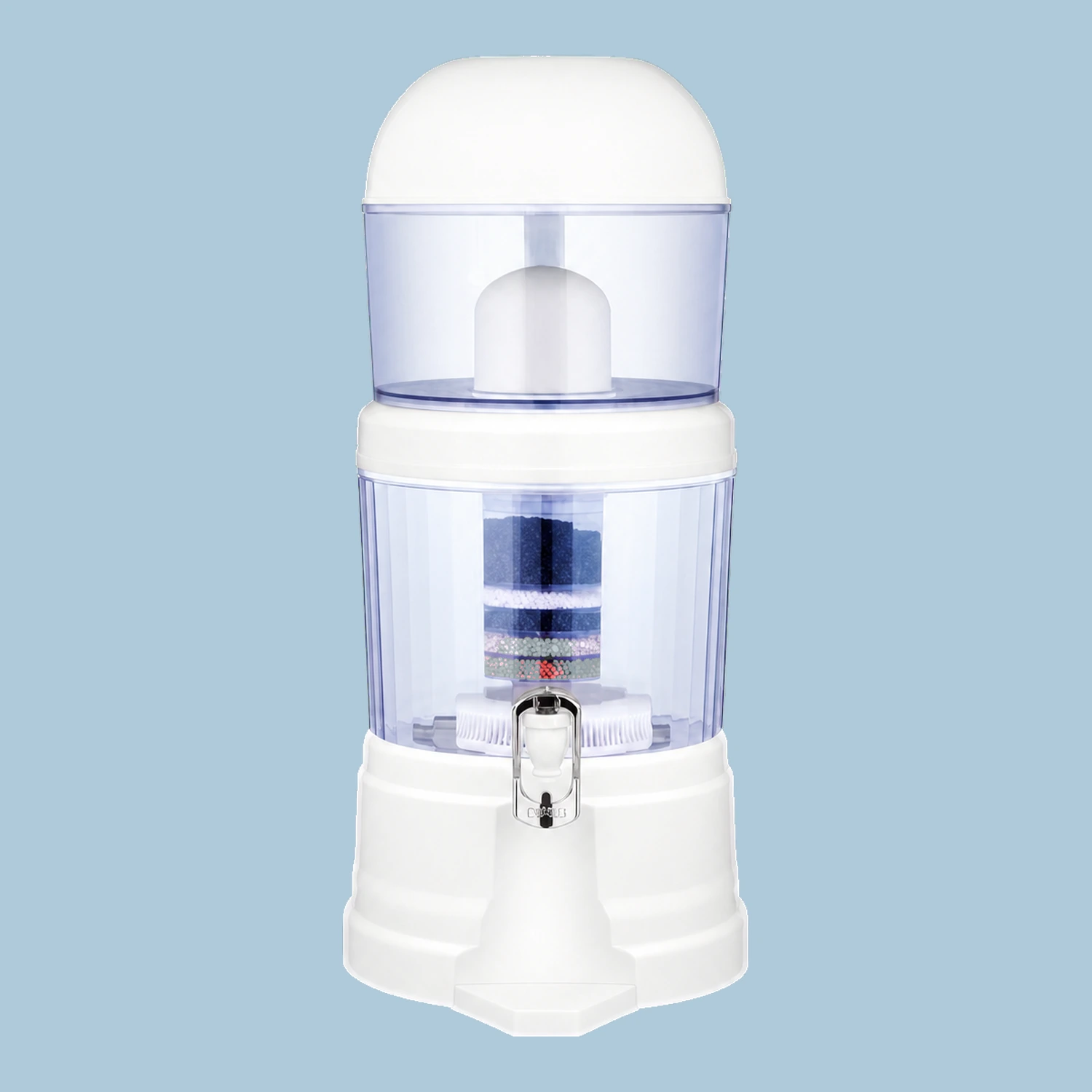 Finefilt - | Alkafilt Filtro De Agua Purificador Gravedad Alcalino Mineralizador Color Blanco