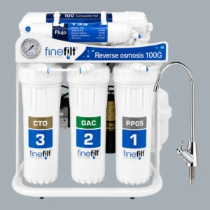 Finefilt - Filtro De Agua Osmosis Inversa Hogar Premium 100gpd Color Azul