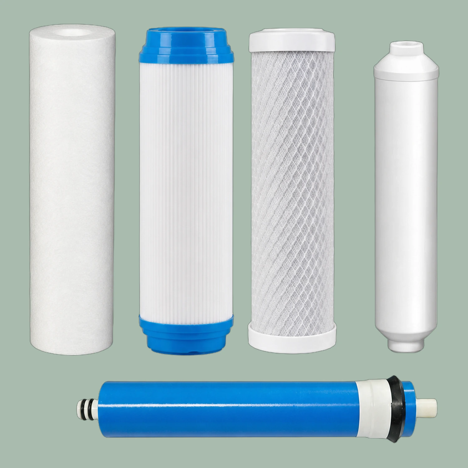 Finefilt - Kit Completo 5 Pasos Repuestos Para Osmosis Inversa 200 Gal