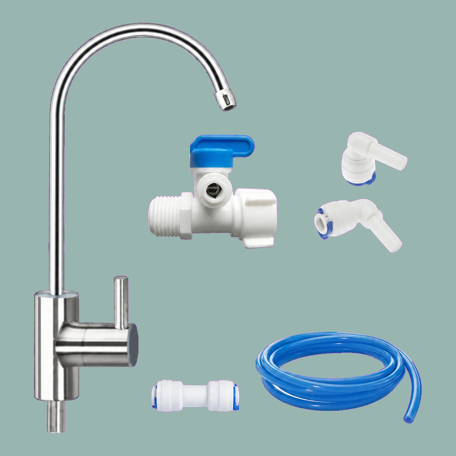 Welltek - Grifo Y Kit Completo Purificador Bajo Tarja Con Conexiones