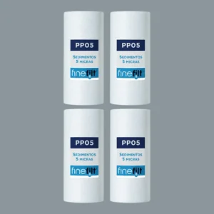 Finefilt - 4 Cartuchos Repuesto Para Filtros De Agua 4.5x10 Sedimento