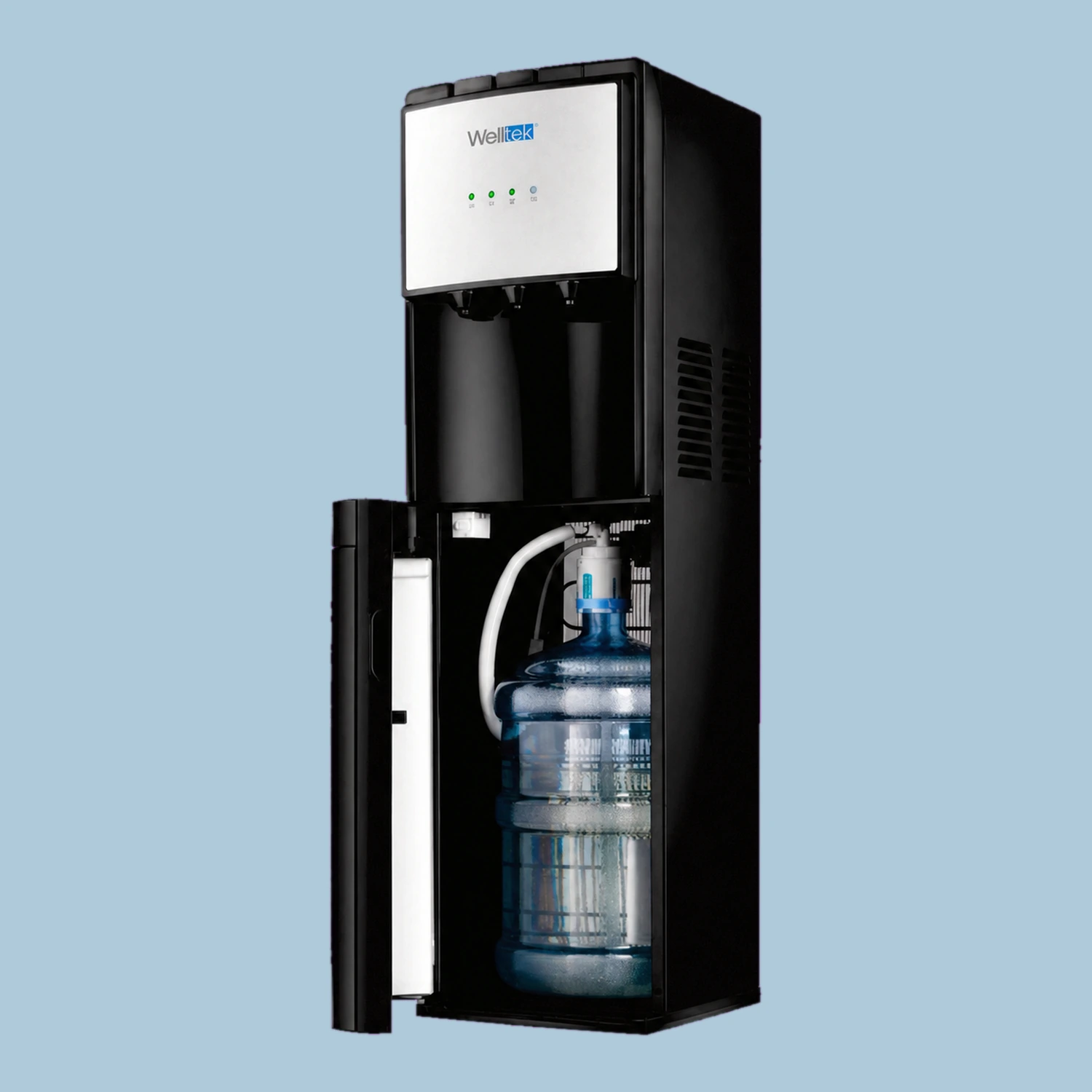 Welltek - | 1159 | Dispensador De agua fría y caliente Garrafón Oculto Enfriador Despachador