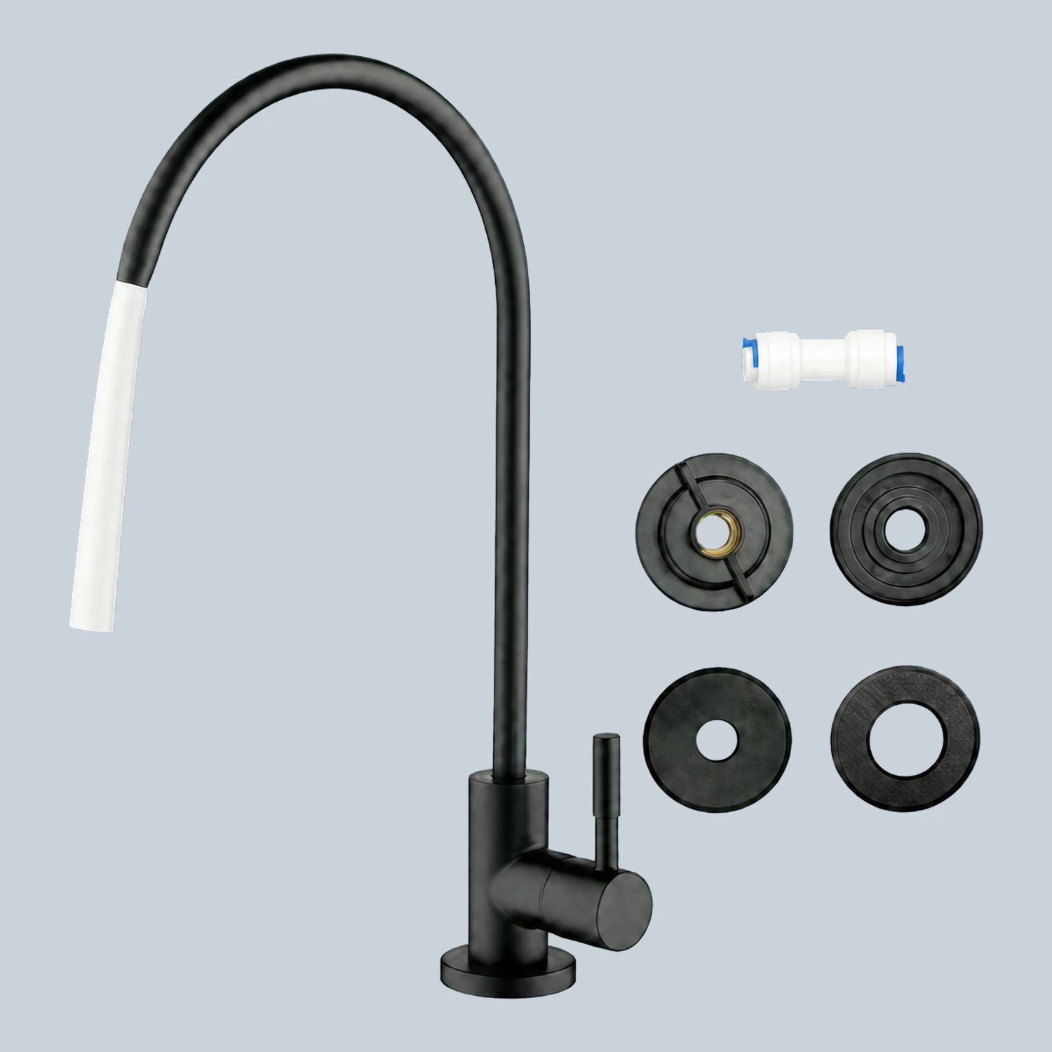 Welltek - Grifo Dispensador De Agua Tarja, Cocina, Filtro, Bomba Negro