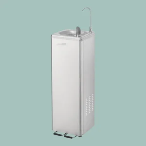 Bebedero de pedestal con agua fría, boquilla, grifo y filtración Welltek WT-PWDF-600A