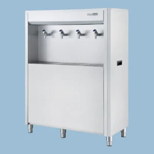 Enfriador comercial de piso de 4 llaves, 100 L/h, con filtración Welltek WT-WFS600-4S