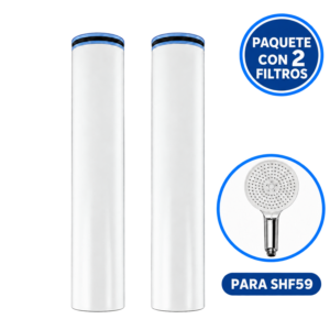Paquete con 2 filtros FCR59 compatibles con ducha SHF59