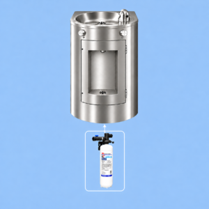 Bebedero de agua para escuelas de muro Welltek con filtro 3M