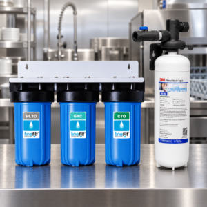 Paquete Food Service Cadena — Filtración: Punto de entrada 3 etapas + 3M DWMX1